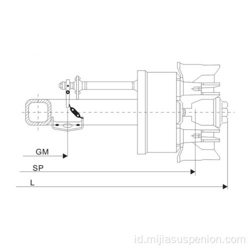 Gandar Trailer Rem Drum Built-In-Built Tipe Jerman 2150